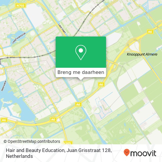 Hair and Beauty Education, Juan Grisstraat 128 kaart