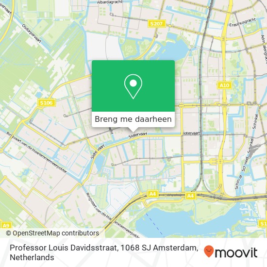 Professor Louis Davidsstraat, 1068 SJ Amsterdam kaart