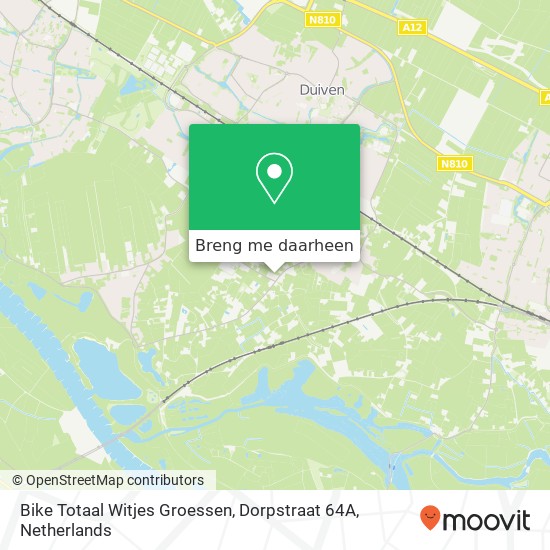 Bike Totaal Witjes Groessen, Dorpstraat 64A kaart