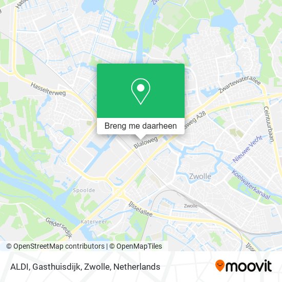 ALDI, Gasthuisdijk, Zwolle kaart