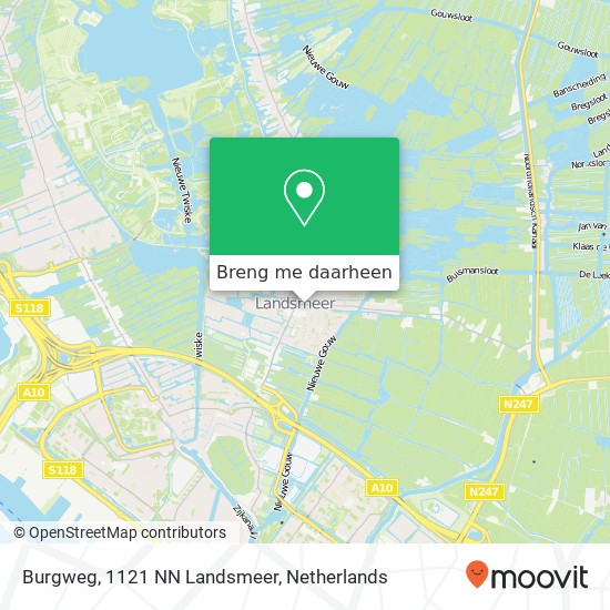 Burgweg, 1121 NN Landsmeer kaart