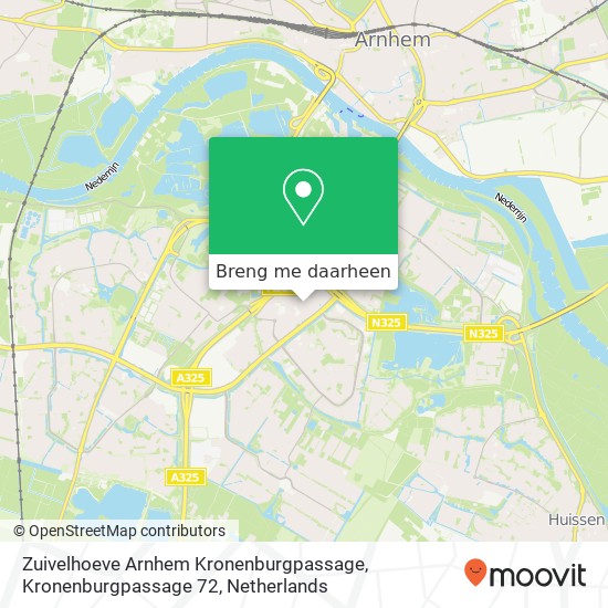 Zuivelhoeve Arnhem Kronenburgpassage, Kronenburgpassage 72 kaart