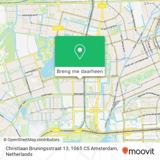 Christiaan Bruningsstraat 13, 1065 CS Amsterdam kaart