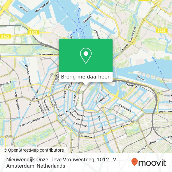 Nieuwendijk Onze Lieve Vrouwesteeg, 1012 LV Amsterdam kaart
