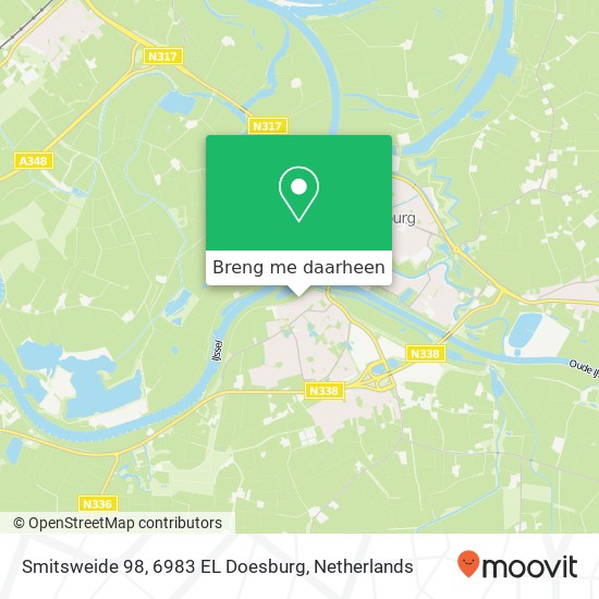 Smitsweide 98, 6983 EL Doesburg kaart