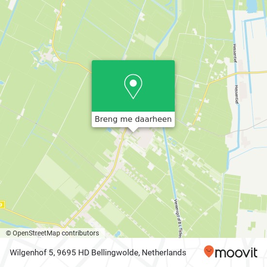 Wilgenhof 5, 9695 HD Bellingwolde kaart