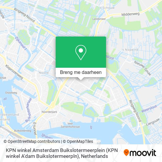 KPN winkel Amsterdam Buikslotermeerplein (KPN winkel A'dam Buikslotermeerpln) kaart