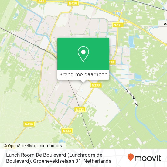 Lunch Room De Boulevard (Lunchroom de Boulevard), Groeneveldselaan 31 kaart