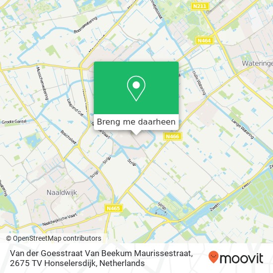 Van der Goesstraat Van Beekum Maurissestraat, 2675 TV Honselersdijk kaart