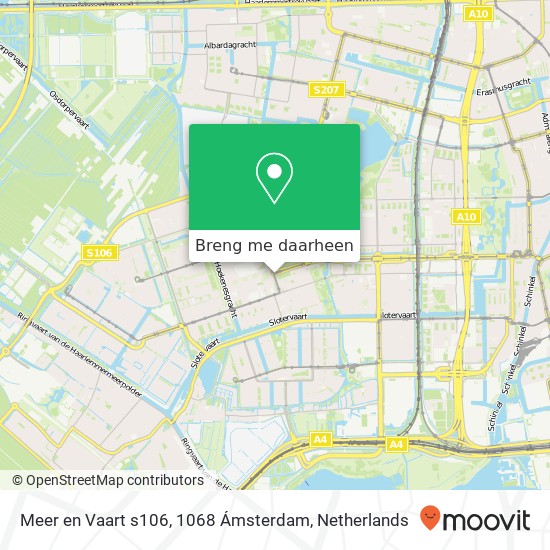 Meer en Vaart s106, 1068 Ámsterdam kaart