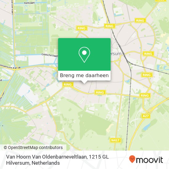 Van Hoorn Van Oldenbarneveltlaan, 1215 GL Hilversum kaart