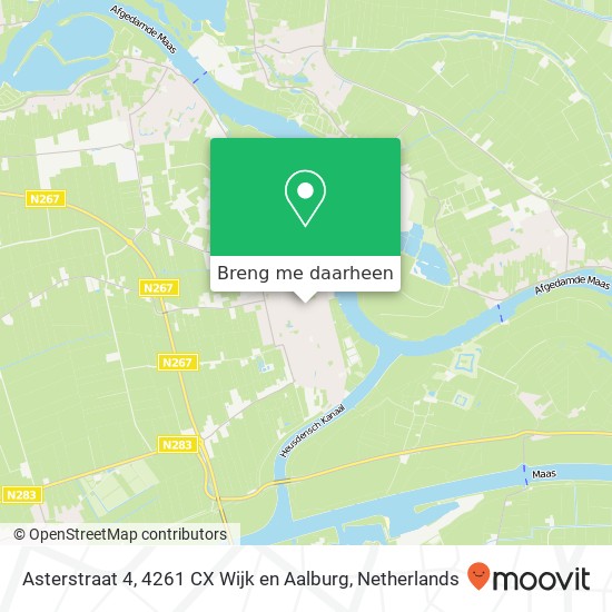 Asterstraat 4, 4261 CX Wijk en Aalburg kaart