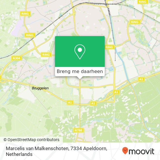 Marcelis van Malkenschoten, 7334 Apeldoorn kaart