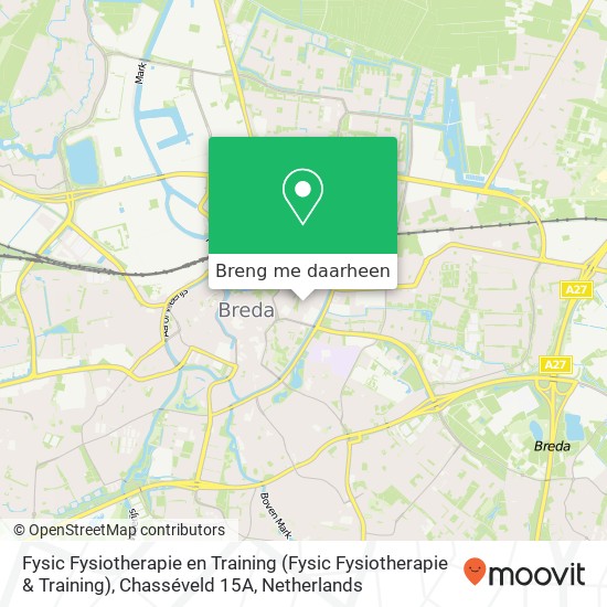 Fysic Fysiotherapie en Training (Fysic Fysiotherapie & Training), Chasséveld 15A kaart