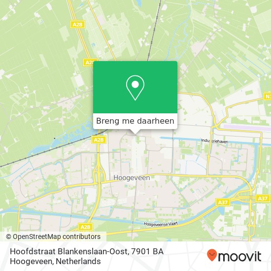 Hoofdstraat Blankenslaan-Oost, 7901 BA Hoogeveen kaart