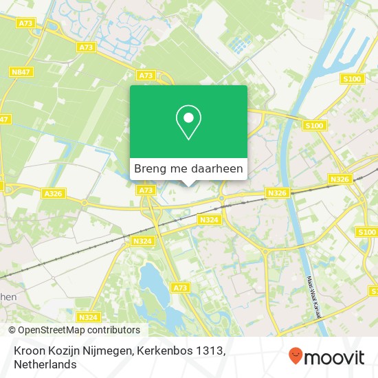 Kroon Kozijn Nijmegen, Kerkenbos 1313 kaart