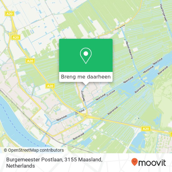 Burgemeester Postlaan, 3155 Maasland kaart