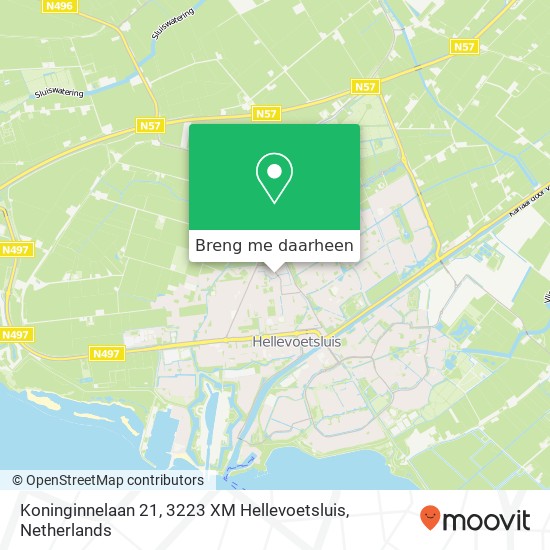 Koninginnelaan 21, 3223 XM Hellevoetsluis kaart