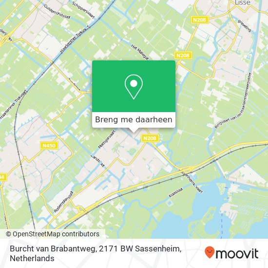 Burcht van Brabantweg, 2171 BW Sassenheim kaart