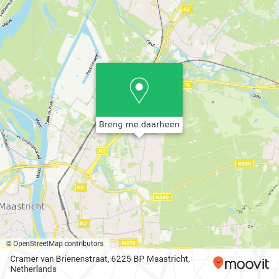 Cramer van Brienenstraat, 6225 BP Maastricht kaart