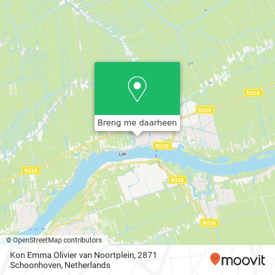 Kon Emma Olivier van Noortplein, 2871 Schoonhoven kaart