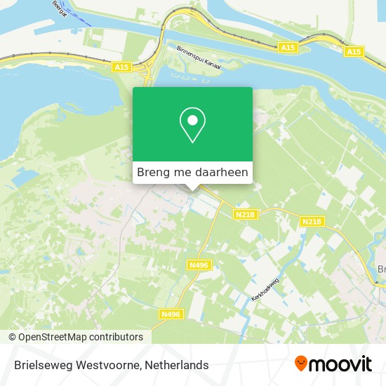 Brielseweg Westvoorne kaart