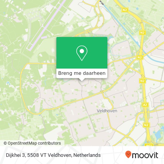 Dijkhei 3, 5508 VT Veldhoven kaart