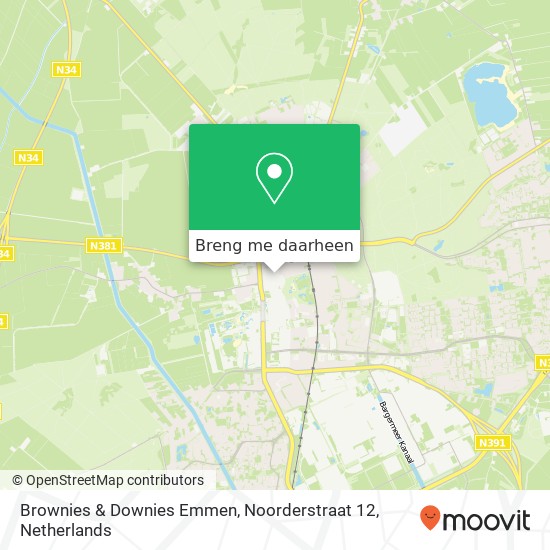 Brownies & Downies Emmen, Noorderstraat 12 kaart