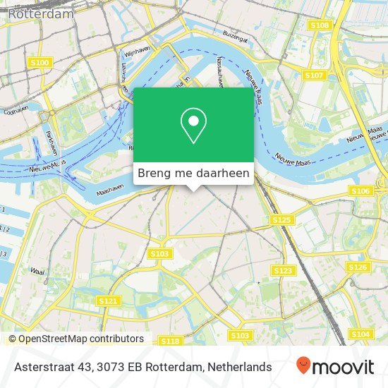 Asterstraat 43, 3073 EB Rotterdam kaart