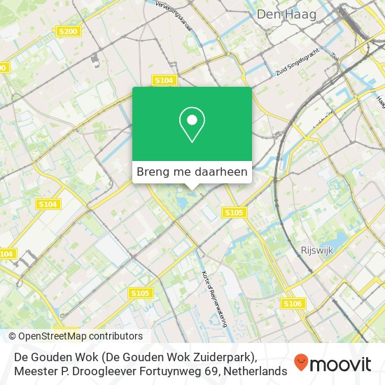 De Gouden Wok (De Gouden Wok Zuiderpark), Meester P. Droogleever Fortuynweg 69 kaart