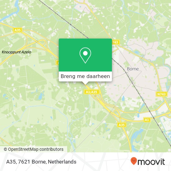 A35, 7621 Borne kaart