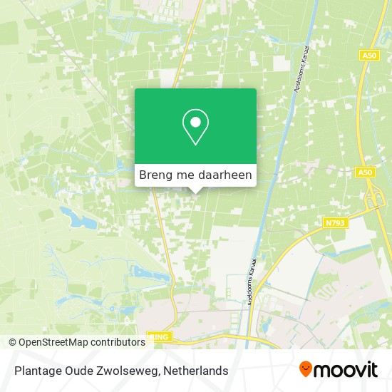 Plantage Oude Zwolseweg kaart