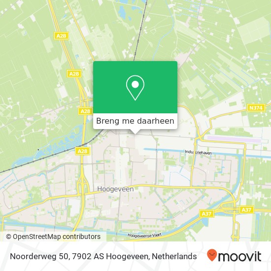 Noorderweg 50, 7902 AS Hoogeveen kaart