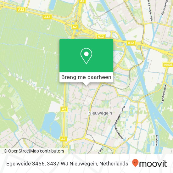 Egelweide 3456, 3437 WJ Nieuwegein kaart