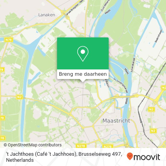 't Jachthoes (Café 't Jachhoes), Brusselseweg 497 kaart