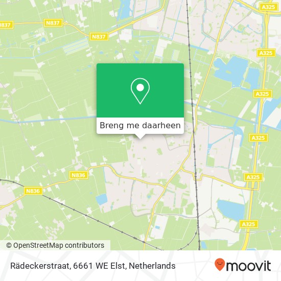 Rädeckerstraat, 6661 WE Elst kaart