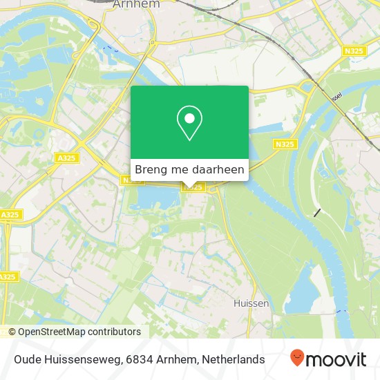 Oude Huissenseweg, 6834 Arnhem kaart