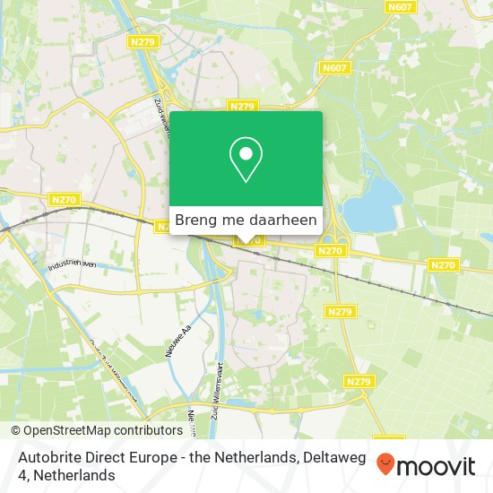 Autobrite Direct Europe - the Netherlands, Deltaweg 4 kaart