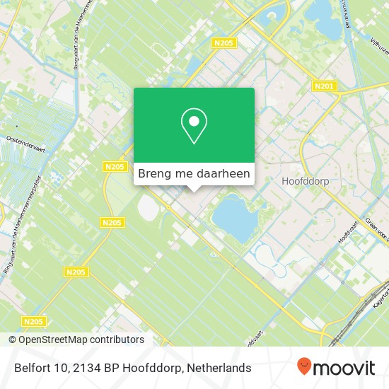 Belfort 10, 2134 BP Hoofddorp kaart