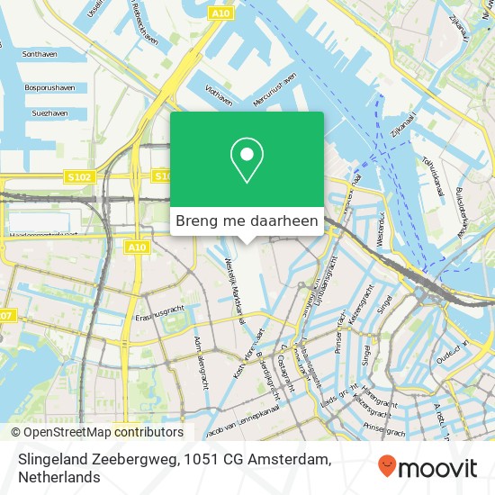 Slingeland Zeebergweg, 1051 CG Amsterdam kaart