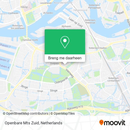 Openbare Mts Zuid kaart