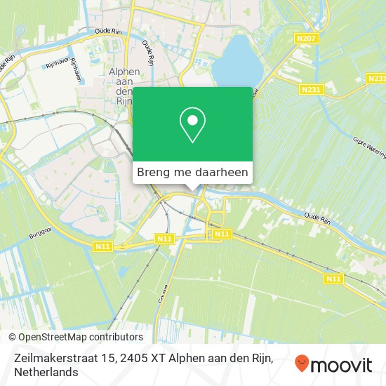 Zeilmakerstraat 15, 2405 XT Alphen aan den Rijn kaart