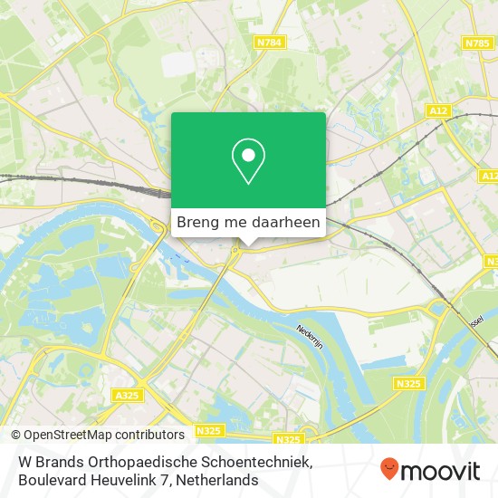 W Brands Orthopaedische Schoentechniek, Boulevard Heuvelink 7 kaart