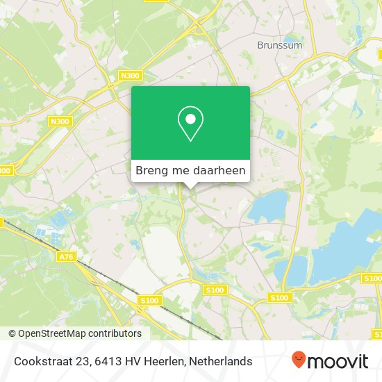 Cookstraat 23, 6413 HV Heerlen kaart