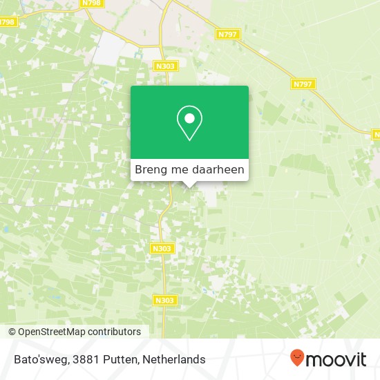 Bato'sweg, 3881 Putten kaart