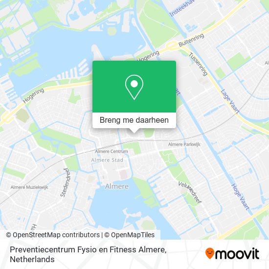 Preventiecentrum Fysio en Fitness Almere kaart