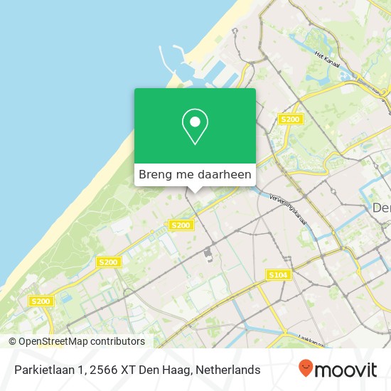 Parkietlaan 1, 2566 XT Den Haag kaart