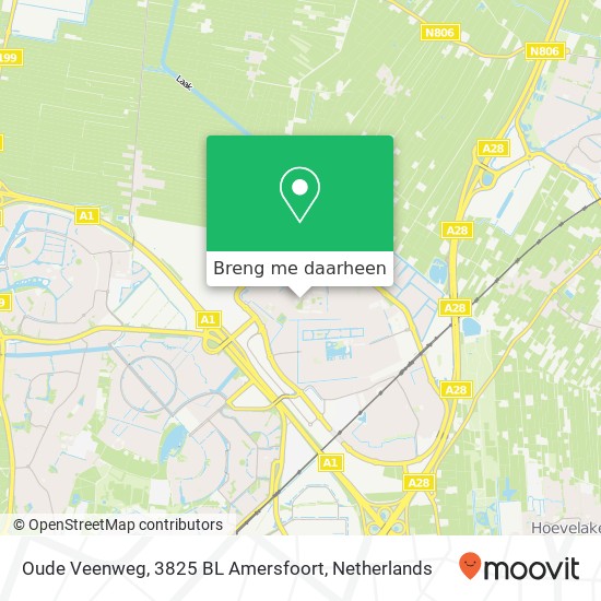 Oude Veenweg, 3825 BL Amersfoort kaart