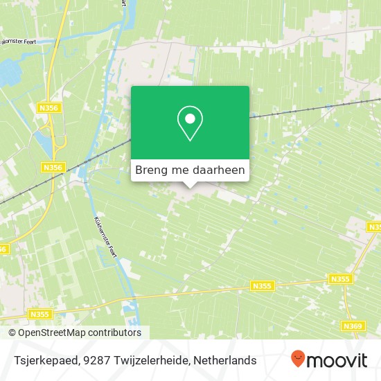 Tsjerkepaed, 9287 Twijzelerheide kaart