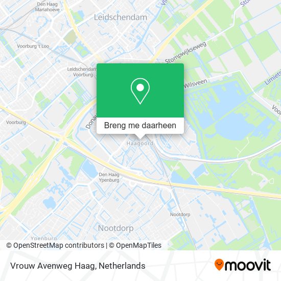 Vrouw Avenweg Haag kaart